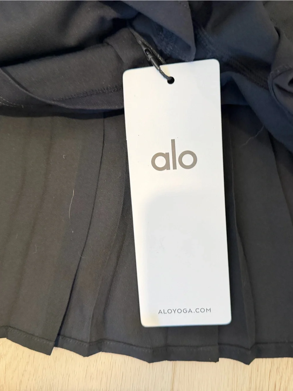 ALO Yoga Black Pleated Skirt